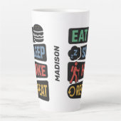 Aangepaste naam Wandelen Latte Mok (Voorkant)