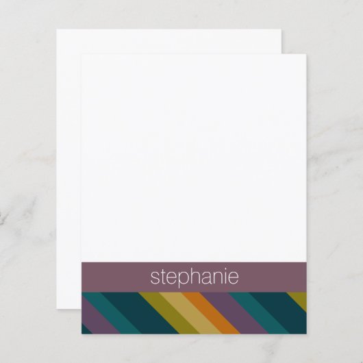 Aangepaste naam Warm Autumn Striped Pattern (Voorkant / Achterkant)