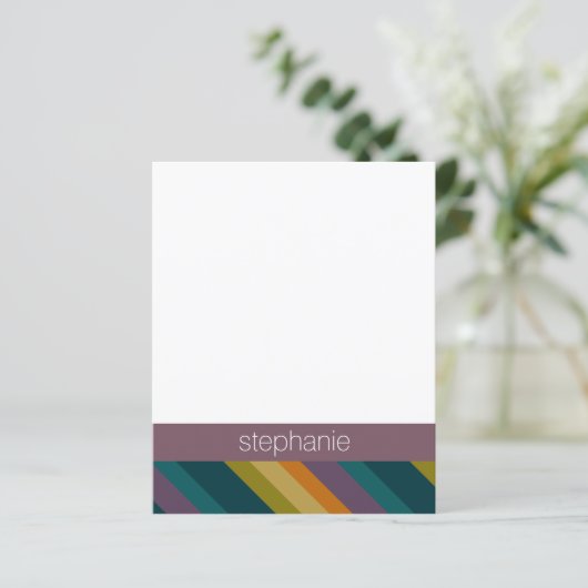 Aangepaste naam Warm Autumn Striped Pattern (Staand voorkant)