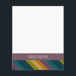 Aangepaste naam Warm Autumn Striped Pattern<br><div class="desc">Een geometrisch ontwerp met warme,  valkleuren en een gebied voor monogrammen of namen. Als u het kunstwerk moet aanpassen of de doopvont veranderen,  kunt u op het aanpassingsgebied klikken. Dit zal u aan het ontwerphulpmiddel nemen waar u vele veranderingen kunt aanbrengen.</div>