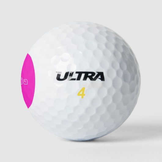 Aangepaste naam warm roze eenvoudig golfballen (Logo)