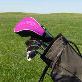 Aangepaste naam warm roze eenvoudig golfheadcover