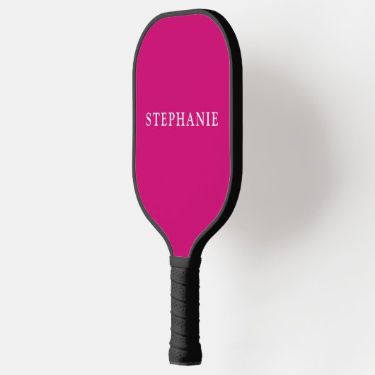 Aangepaste naam warm roze pickleball paddle (Links)