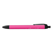 Aangepaste naam warm roze zwarte inkt pen (Bovenkant)