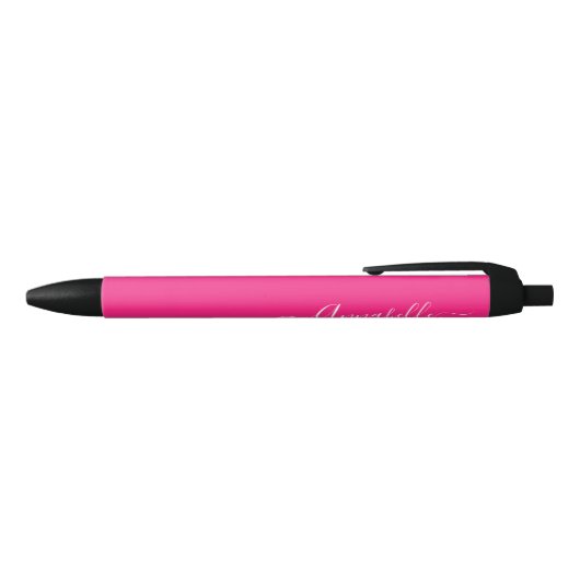 Aangepaste naam warm roze zwarte inkt pen (Bovenkant)