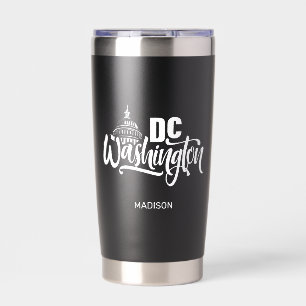 Aangepaste naam Washington DC Geïsoleerde Drinkbeker