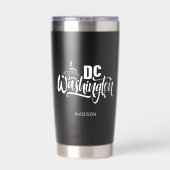 Aangepaste naam Washington DC Geïsoleerde Drinkbeker (Achterkant)