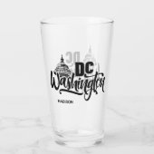 Aangepaste naam Washington DC Glas (Achterkant)
