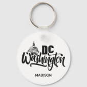 Aangepaste naam Washington DC Sleutelhanger (Achterkant)