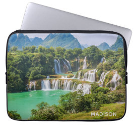 Aangepaste naam Waterfall-laptophoezen Laptop Sleeve