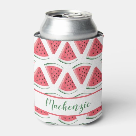 Aangepaste naam Watermelon Slice Summer Blikjeskoeler (Blikje Voorkant)