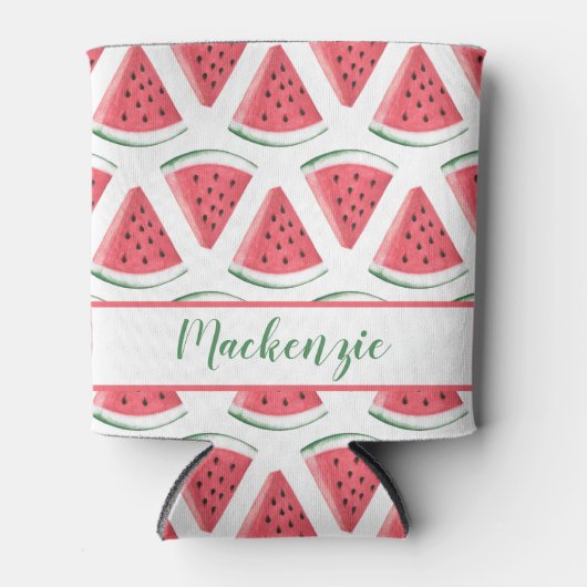 Aangepaste naam Watermelon Slice Summer Blikjeskoeler (Voorkant)