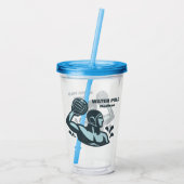 Aangepaste naam waterpolo acryl drinkbeker (Achterkant)
