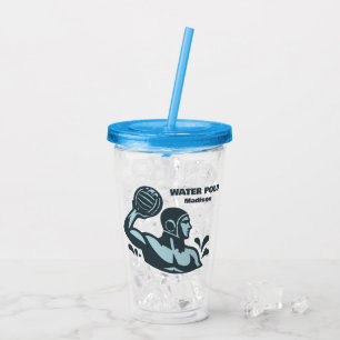 Aangepaste naam waterpolo acryl drinkbeker