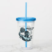 Aangepaste naam waterpolo acryl drinkbeker (Voorkant)