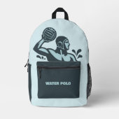 Aangepaste naam waterpolo bedrukte rugzak (Voorkant)