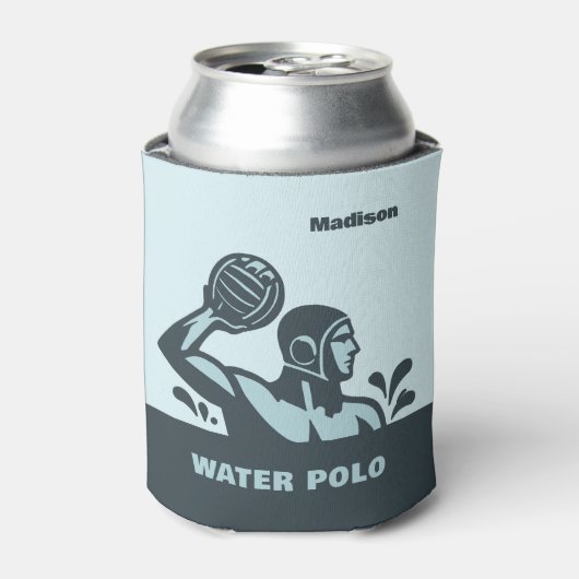 Aangepaste naam waterpolo blikjeskoeler (Blikje Voorkant)