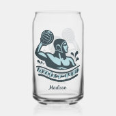 Aangepaste naam waterpolo blikvorm glas (Voorkant)