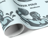 Aangepaste naam waterpolo cadeaupapier (Rol Hoek)