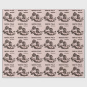 Aangepaste naam waterpolo cadeaupapier (Vlak)