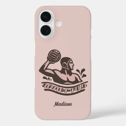 Aangepaste naam waterpolo Case-Mate iPhone case (Achterkant)