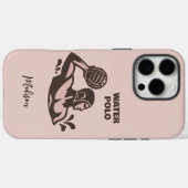 Aangepaste naam waterpolo Case-Mate iPhone case (Achterkant (horizontaal))