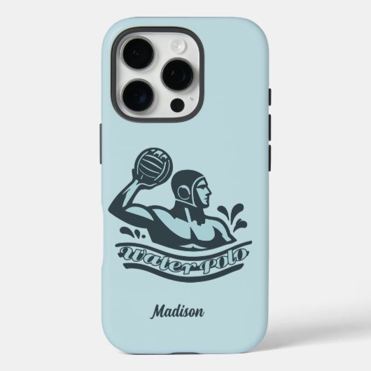 Aangepaste naam waterpolo Case-Mate iPhone case (Achterkant)