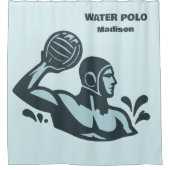 Aangepaste naam waterpolo douchegordijn (Voorkant)