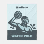 Aangepaste naam waterpolo fleece deken (Voorkant)