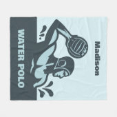 Aangepaste naam waterpolo fleece deken (Voorkant (Horizontaal))