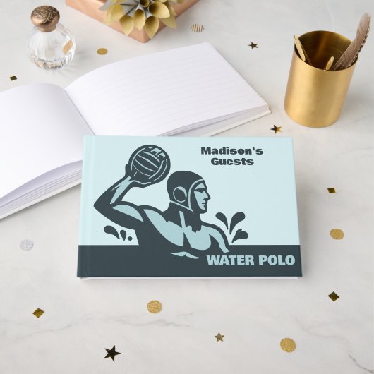 Aangepaste naam waterpolo gastenboek (Voorkant open)