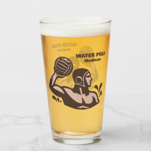 Aangepaste naam waterpolo glas