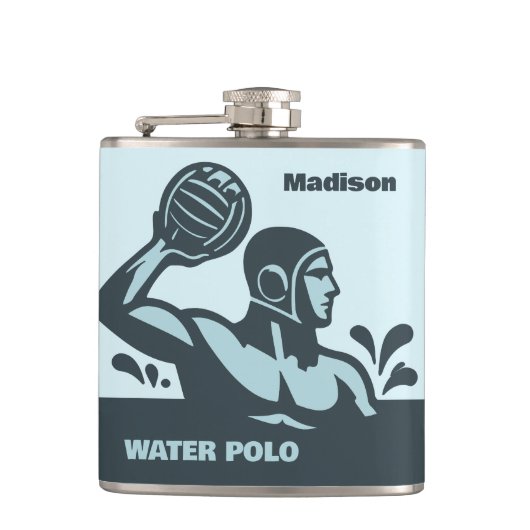 Aangepaste naam waterpolo heupfles (Voorkant)