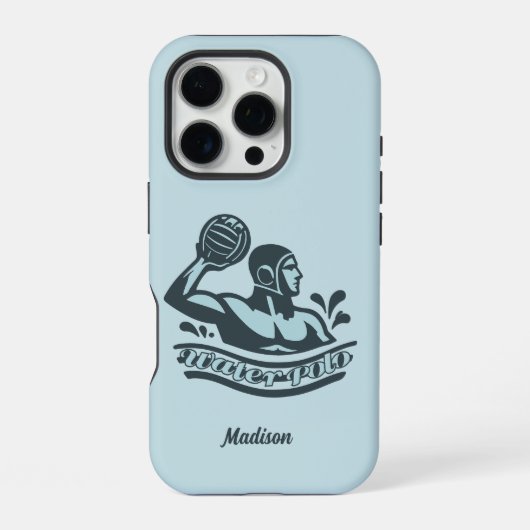 Aangepaste naam waterpolo iPhone hoesje (Achterkant)
