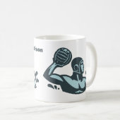 Aangepaste naam waterpolo koffiemok (Voorkant rechts)