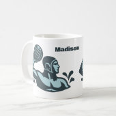 Aangepaste naam waterpolo koffiemok (Voorkant links)