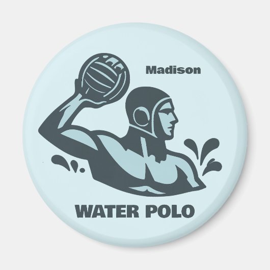 Aangepaste naam waterpolo magneet (Voorkant)