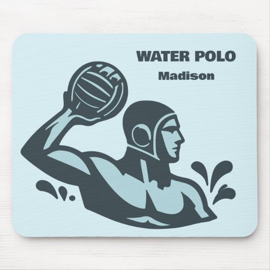 Aangepaste naam waterpolo muismat (Voorkant)