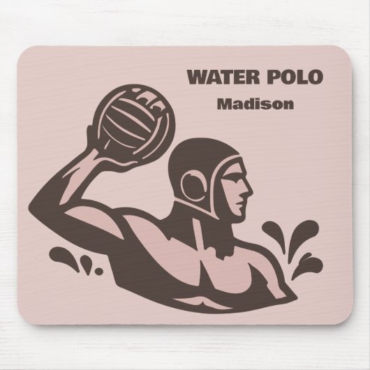 Aangepaste naam waterpolo muismat (Voorkant)