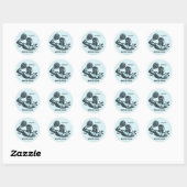 Aangepaste naam waterpolo ronde sticker (Vel)