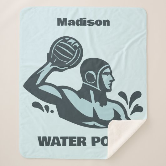 Aangepaste naam waterpolo sherpa deken (Voorkant)