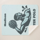 Aangepaste naam waterpolo sherpa deken (Voorkant (horizontaal))