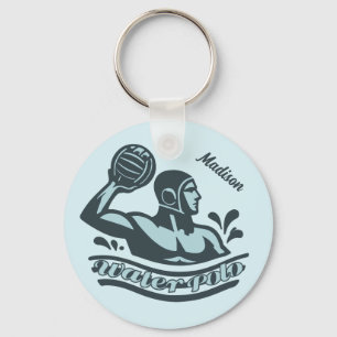 Aangepaste naam waterpolo sleutelhanger