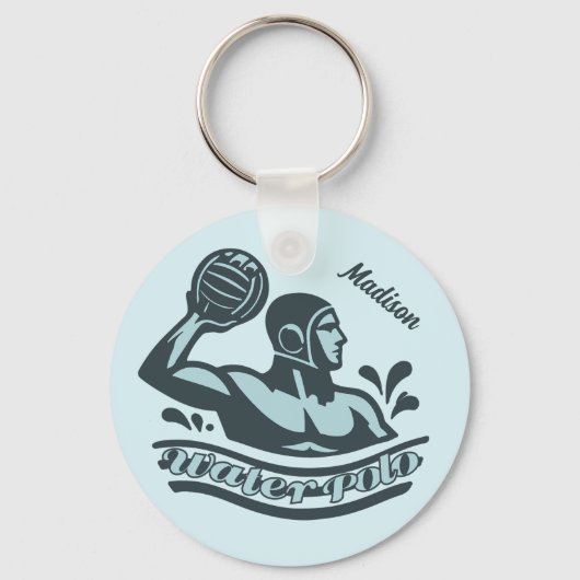Aangepaste naam waterpolo sleutelhanger (Voorkant)