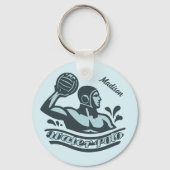 Aangepaste naam waterpolo sleutelhanger (Achterkant)