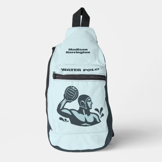 Aangepaste naam waterpolo sling bag (Voorkant)