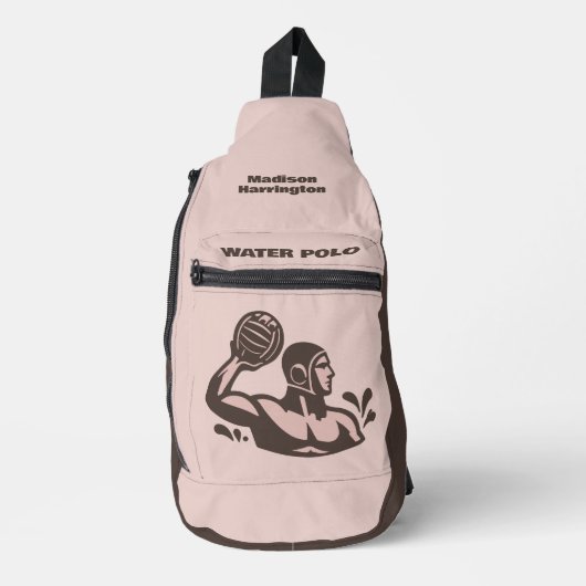 Aangepaste naam waterpolo sling bag (Voorkant)