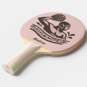 Aangepaste naam waterpolo tafeltennisbatje (Voorkant Gekanteld)