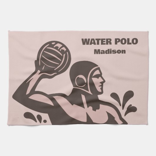Aangepaste naam waterpolo theedoek (Horizontaal)