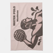 Aangepaste naam waterpolo theedoek (Verticaal)